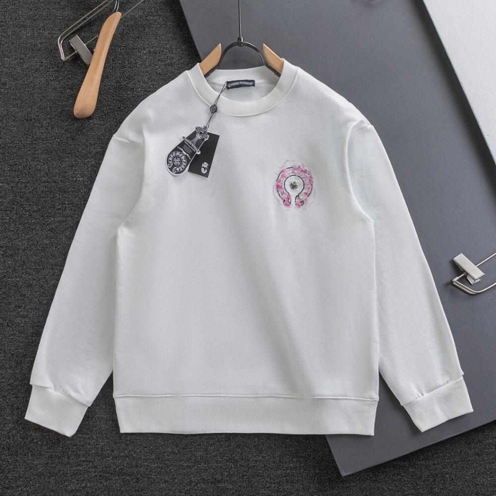 Chrome Hearts Men's Women's Crewneck White Sweatshirt